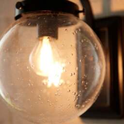 Twain Globe Glass Compact Outdoor Wall Light - thumbnail 3