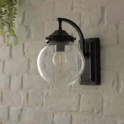 Twain Globe Glass Compact Outdoor Wall Light - thumbnail 2