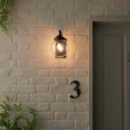 Twain Globe Glass Compact Outdoor Wall Light - thumbnail 5