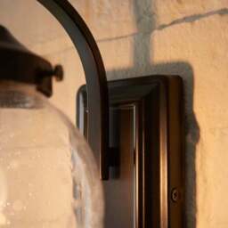 Twain Globe Glass Compact Outdoor Wall Light - thumbnail 4
