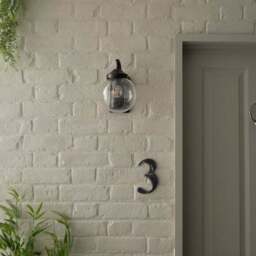 Twain Globe Glass Compact Outdoor Wall Light - thumbnail 6
