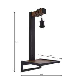 Fulton Plug In Wall Light with Shelf - thumbnail 6