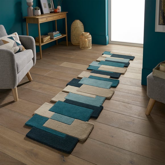 Collage Modern Cut-Out Wool Runner - image 1