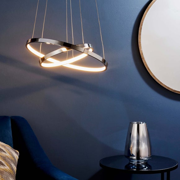 Vogue Kline 2 Light Integrated LED Hoop Ceiling Light - image 1