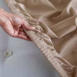 100% Egyptian Cotton 220 Thread Count True Grip® Fitted Sheet - thumbnail 6