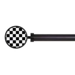 Checkerboard Extendable Metal Eyelet Curtain Pole​ - thumbnail 2