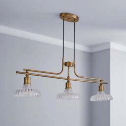 Colt Antique Brass 3 Light Diner Ceiling Light - thumbnail 2
