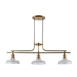 Colt Antique Brass 3 Light Diner Ceiling Light - thumbnail 5