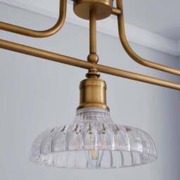 Colt Antique Brass 3 Light Diner Ceiling Light - thumbnail 3