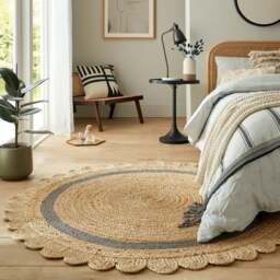 Grace Jute Scallop Round Rug - thumbnail 1