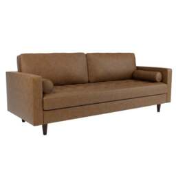 Zoe Faux Leather 4 Seater Sofa - thumbnail 3