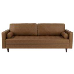 Zoe Faux Leather 4 Seater Sofa - thumbnail 2
