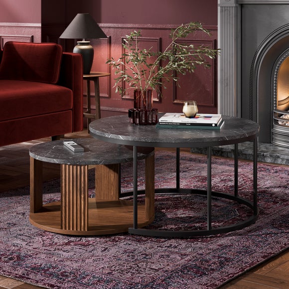 Georgi Marble Effect Nest of Coffee Tables - image 1