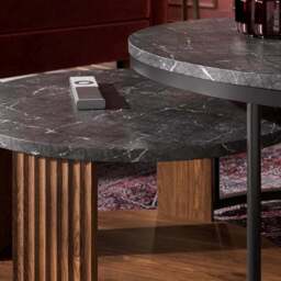 Georgi Marble Effect Nest of Coffee Tables - thumbnail 3