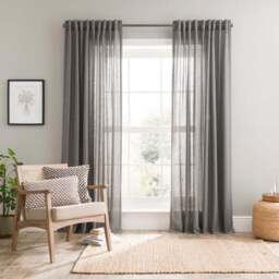 Touch of Linen Unlined Tab Top Curtains - thumbnail 2