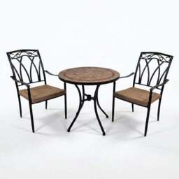 Riverside 76cm Bistro Table Set with 2 Austin Chairs - thumbnail 2