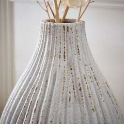 Ribbed Stone Bottle Vase - thumbnail 2
