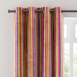 Aliyah Stripe Eyelet Curtains - thumbnail 1