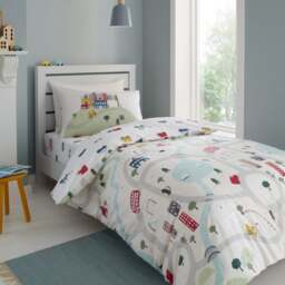 Bianca Transport 100% Cotton Duvet Cover & Pillowcase Set - thumbnail 1