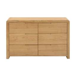 Curve Wide 6 Drawer Chest, Oak - thumbnail 4