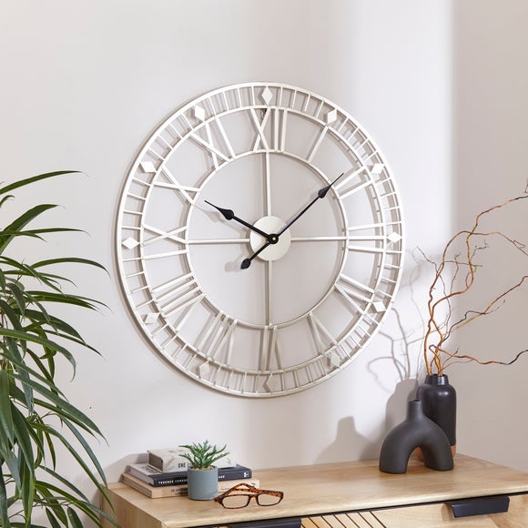 Metallic Metal Skeleton Wall Clock - image 1