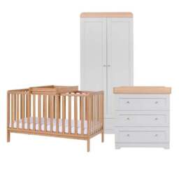 Tutti Bambini 3 Piece Oak Malmo Cot Bed and Rio Furniture Set - thumbnail 2
