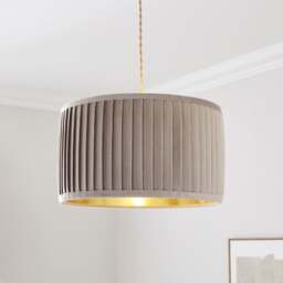 Sawyer Pleated Velvet Drum Lamp Shade - thumbnail 1