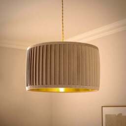 Sawyer Pleated Velvet Drum Lamp Shade - thumbnail 2