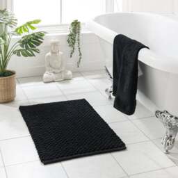 Recycled Polyester and Cotton Pebble Bath Mat - thumbnail 1