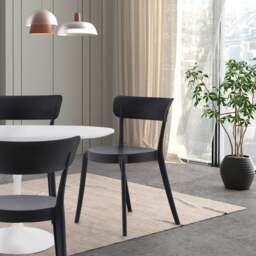 Fusion Living Plastic Bistro Dining Chair - thumbnail 1
