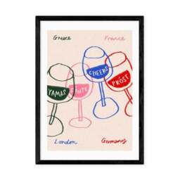 East End Prints Cheers Glasses Print - thumbnail 2