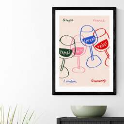 East End Prints Cheers Glasses Print - thumbnail 1