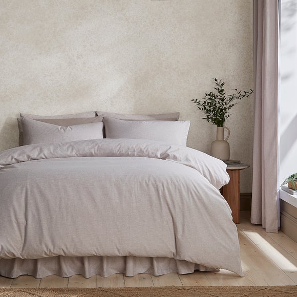 Chambray Microfibre Duvet Cover & Pillowcase Set - image 1
