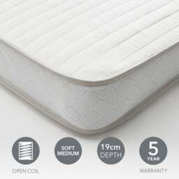 Dunelm Rolled Memory Foam Open Coil Hybrid Mattress, 19cm - thumbnail 1