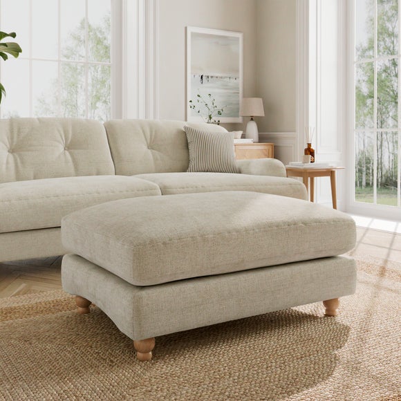 Martha Chunky Chenille Footstool - image 1