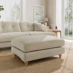 Martha Chunky Chenille Footstool - thumbnail 1