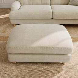 Martha Chunky Chenille Footstool - thumbnail 4