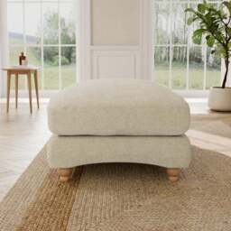 Martha Chunky Chenille Footstool - thumbnail 2