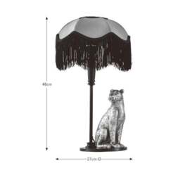 Kindra Fringed Leopard Table Lamp - thumbnail 6