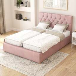 Olivier Plush Velvet Adjustable Bed - thumbnail 1