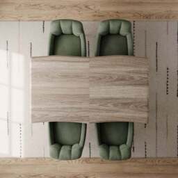 Ezra II 4-6 Seater Extendable Rectangle Dining Table - thumbnail 2