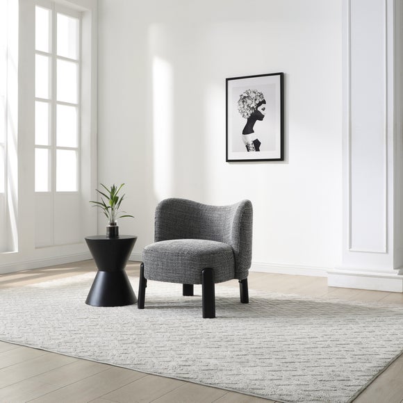Cora Two Tone Woven Fabric Accent Chair - image 1