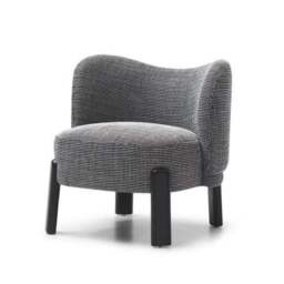 Cora Two Tone Woven Fabric Accent Chair - thumbnail 6