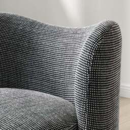 Cora Two Tone Woven Fabric Accent Chair - thumbnail 3
