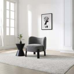 Cora Two Tone Woven Fabric Accent Chair - thumbnail 1