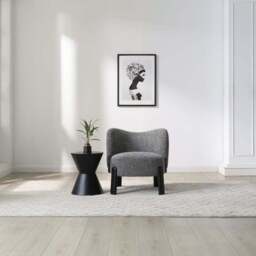 Cora Two Tone Woven Fabric Accent Chair - thumbnail 2