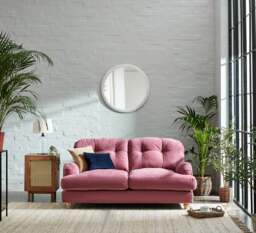 Martha Vintage Soft Chenille 2 Seater Sofa - thumbnail 1