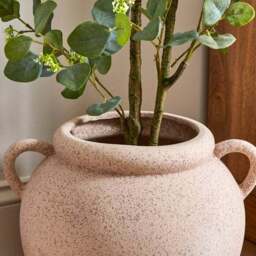 Wide Stone Vase with Handles - thumbnail 2