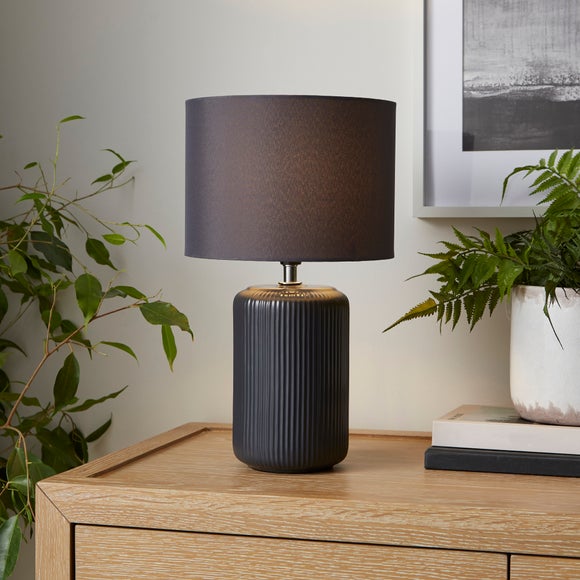 Lea Ribbed Ceramic Table Lamp - image 1