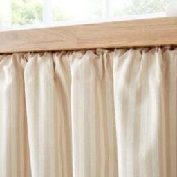 Linford Stripe Slot Top Unlined Undercounter Curtain - thumbnail 2